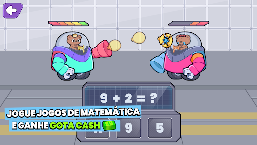 Minigame de matemática com operação 9 mais 2 em Gota Buddies: Numbers