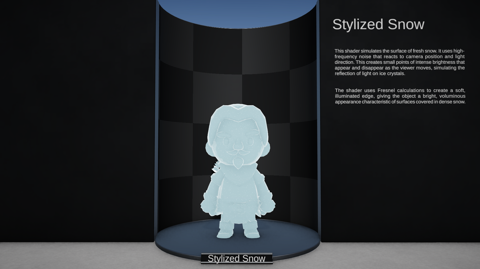 Preview do shader Stylized Snow no Toon Shaders Bundle